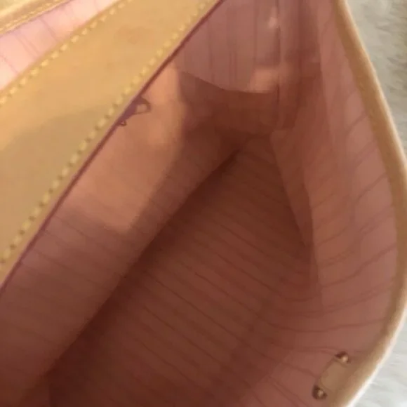 Louis Vuitton Damier Azur Delightful PM Rose Ballerine - Picture 3 of 9